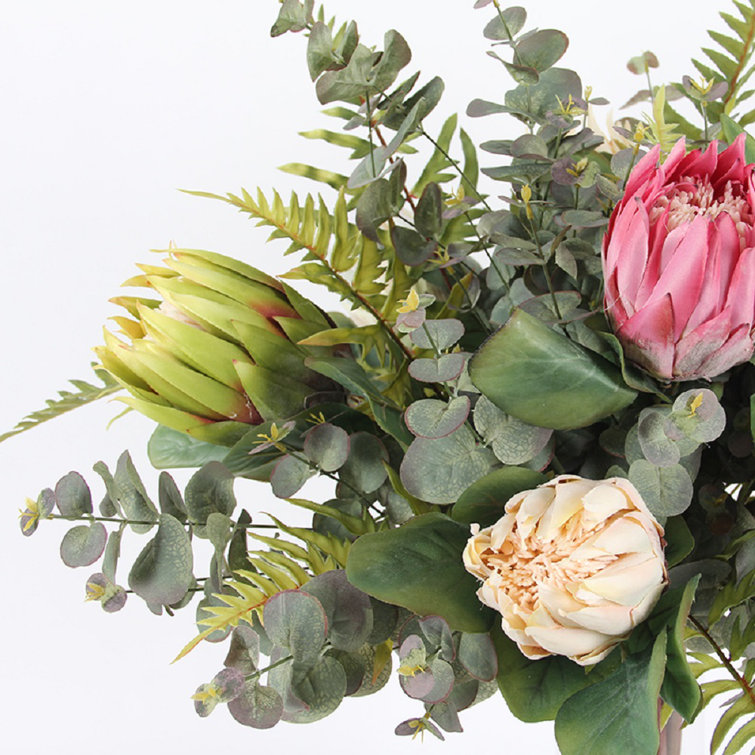 Gracie Oaks Artificial Protea Cynaroides Flower Stems Wayfair